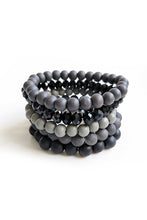 Load image into Gallery viewer, Fashion Wood Glass Bead Stretch 5 Pc Set
