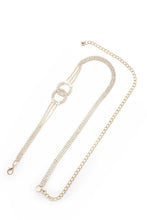 Load image into Gallery viewer, Double Circle Link Rhinestone Chain Belt
