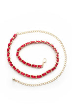Load image into Gallery viewer, Pu Leather Chain Metal Belt

