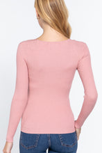 Load image into Gallery viewer, V-neck Viscose Rib Sweater
