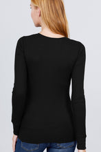 Load image into Gallery viewer, Long Slv Henley Thermal Top
