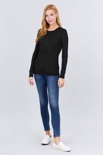 Load image into Gallery viewer, Long Slv Henley Thermal Top
