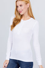 Load image into Gallery viewer, Long Slv Henley Thermal Top
