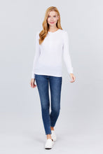 Load image into Gallery viewer, Long Slv Henley Thermal Top
