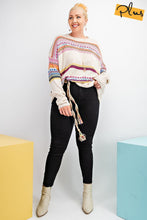 Load image into Gallery viewer, Plus Size Boho Patterned Knitted Sweater Pullover
