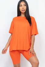Load image into Gallery viewer, Loose Fit Top And Bike Shorts Set
