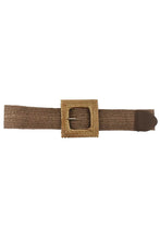 Load image into Gallery viewer, Fashion Square Straw Buckle Belt
