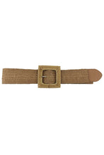 Load image into Gallery viewer, Fashion Square Straw Buckle Belt
