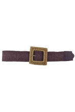 Load image into Gallery viewer, Fashion Square Straw Buckle Belt
