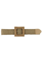 Load image into Gallery viewer, Fashion Square Straw Buckle Belt
