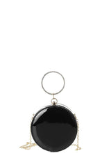 Load image into Gallery viewer, Fashion Rhinestone Circle Handle Glossy Crossbody Clutch
