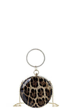 Load image into Gallery viewer, Fashion Rhinestone Circle Handle Glossy Crossbody Clutch
