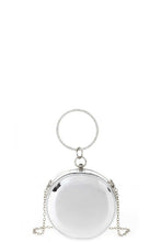 Load image into Gallery viewer, Fashion Rhinestone Circle Handle Glossy Crossbody Clutch
