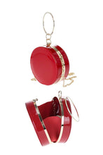 Load image into Gallery viewer, Fashion Rhinestone Circle Handle Glossy Crossbody Clutch
