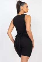 Load image into Gallery viewer, Buttons Scoop Neck Crop Top &amp; Biker Shorts Set
