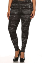 Load image into Gallery viewer, Plus Size Tie Dye Print, Full Length Leggings In A Fitted Style With A Banded High Waist.
