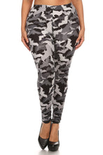 Load image into Gallery viewer, Plus Size Print, Full Length Leggings In A Slim Fitting Style With A Banded High Waist.
