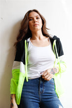 Load image into Gallery viewer, Colorblock Zip-up Hooded Wind Jacket
