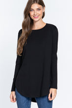 Load image into Gallery viewer, Long Slv Side Slit French Terry Tunic
