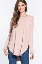 Load image into Gallery viewer, Long Slv Side Slit French Terry Tunic
