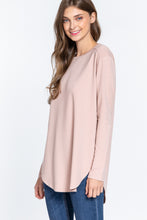 Load image into Gallery viewer, Long Slv Side Slit French Terry Tunic
