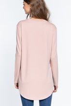 Load image into Gallery viewer, Long Slv Side Slit French Terry Tunic
