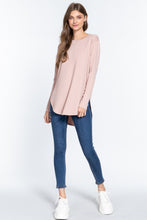Load image into Gallery viewer, Long Slv Side Slit French Terry Tunic
