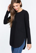 Load image into Gallery viewer, Long Slv Side Slit French Terry Tunic
