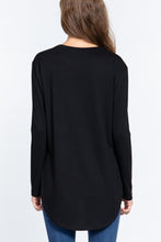 Load image into Gallery viewer, Long Slv Side Slit French Terry Tunic
