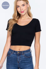 Load image into Gallery viewer, Cross Back Rib Seamless Crop Top
