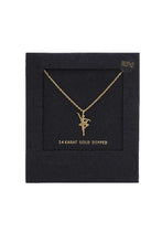 Load image into Gallery viewer, 14 Karat Gold Dipped Ballerina Charm Necklace

