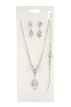 Load image into Gallery viewer, Marquise Rhinestone Bracelet Necklace Set
