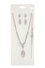 Load image into Gallery viewer, Marquise Rhinestone Bracelet Necklace Set
