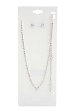 Load image into Gallery viewer, Dainty Rhinestone Bracelet Necklace Set
