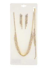 Load image into Gallery viewer, Rhinestone Bracelet Necklace Set

