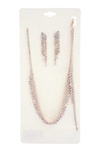 Load image into Gallery viewer, Rhinestone Bracelet Necklace Set
