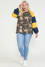 Load image into Gallery viewer, Raglan Sleeve Color Block Top
