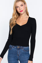 Load image into Gallery viewer, Shirring Sweatheart Neck Sweater
