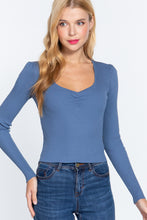 Load image into Gallery viewer, Shirring Sweatheart Neck Sweater
