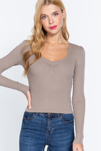 Load image into Gallery viewer, Shirring Sweatheart Neck Sweater

