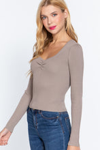 Load image into Gallery viewer, Shirring Sweatheart Neck Sweater
