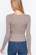 Load image into Gallery viewer, Shirring Sweatheart Neck Sweater
