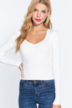 Load image into Gallery viewer, Shirring Sweatheart Neck Sweater
