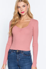 Load image into Gallery viewer, Shirring Sweatheart Neck Sweater
