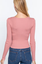 Load image into Gallery viewer, Shirring Sweatheart Neck Sweater
