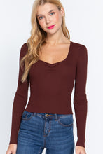 Load image into Gallery viewer, Shirring Sweatheart Neck Sweater
