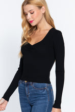 Load image into Gallery viewer, Shirring Sweatheart Neck Sweater
