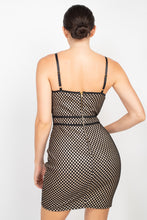 Load image into Gallery viewer, Sleeveless Sparkle Honeycomb Bodycon Dress
