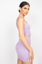 Load image into Gallery viewer, Shirred Cami Top &amp; Mini Skirts Set
