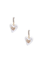 Load image into Gallery viewer, Pearl Heart Dangle Earring
